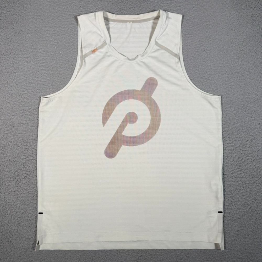 Rhone x Peloton Shirt Mens Large Gray Swift Performance Stretch Workout Tank Top